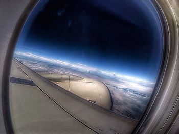 Interior of airplane