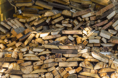 Full frame shot of firewood