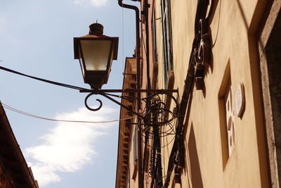 Low angle view of street light