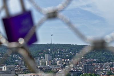 Aerial view of buildings in city