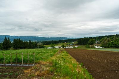 Scenic view of landscape against sky