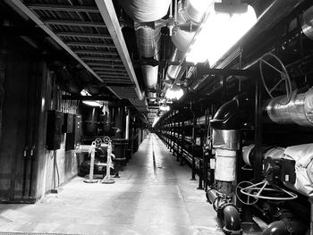 Empty corridor in building