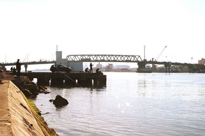 View of river against clear sky