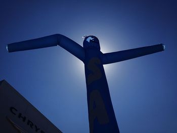 Low angle view of clear blue sky