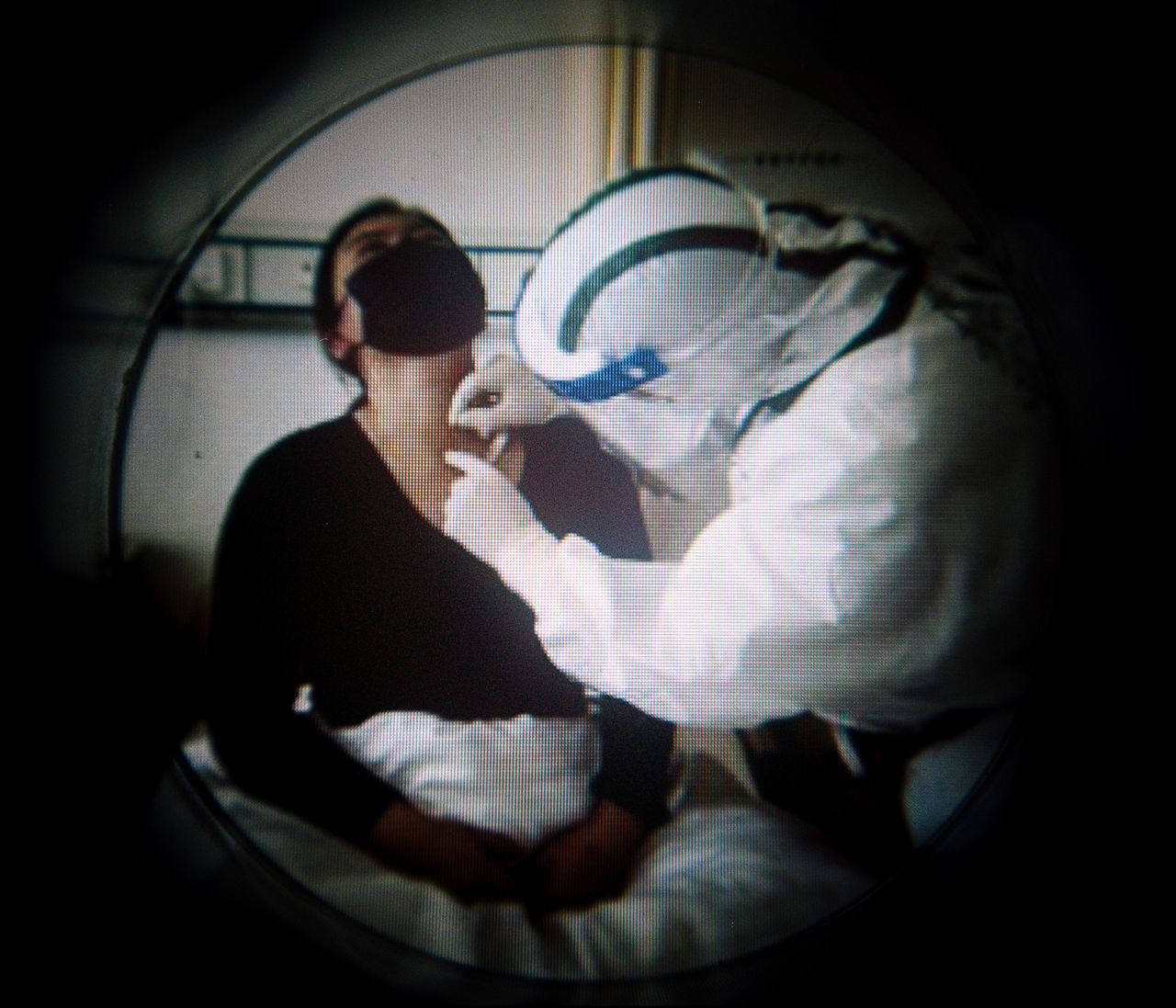 medical imaging, adult, indoors, darkness, one person, healthcare and medicine, fisheye lens, person, occupation, white, hospital, men, expertise, human face, light, dark, human head, doctor, arm, human eye, young adult, professional occupation