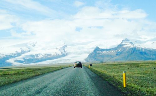 Country road passing through mountains