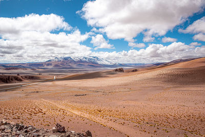 Scenic view of desert against sky