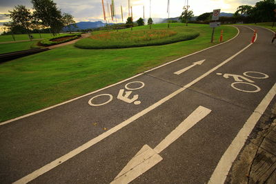 View of road sign