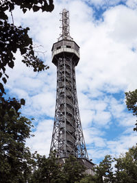 Iron looked tower in petrin hill, prague, czech republic