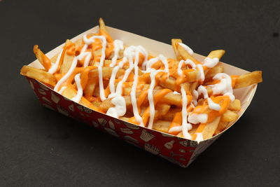 Close-up of food on table