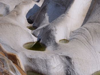 Close-up view of stone wall