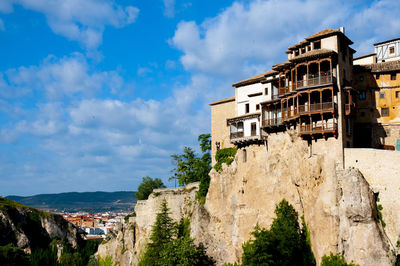 Low angle view of buildings against sky