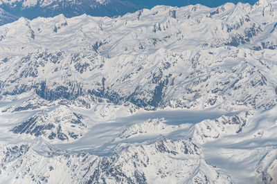 Scenic view of snowcapped mountains