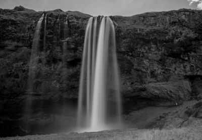 Scenic view of waterfall