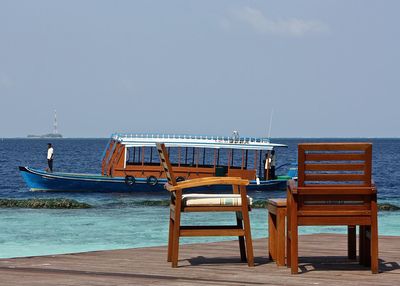 Empty pier over sea