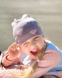 Portrait of cheerful girl