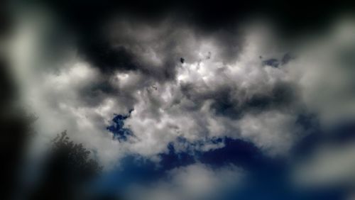 Low angle view of cloudy sky