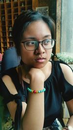 Portrait of smiling woman