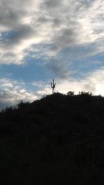 Silhouette of landscape against sky