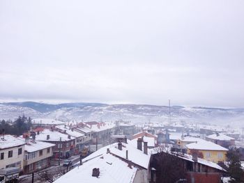 High angle shot of residential district