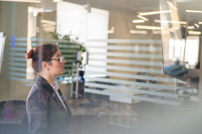 Businesswoman sitting at office