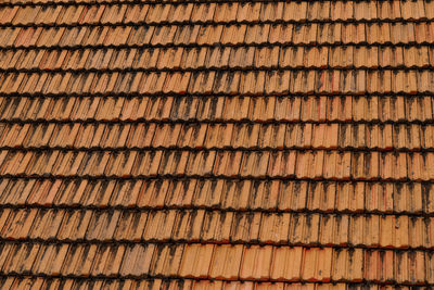 Full frame shot of roof tiles