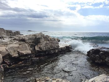 Scenic view of sea against sky