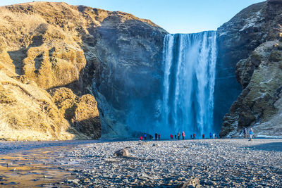 Group of people on rock