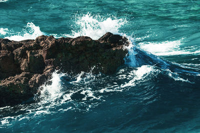 Scenic view of sea waves