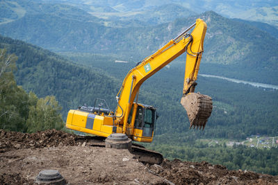 High angle view of construction site