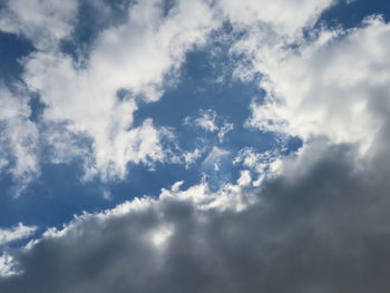 Low angle view of clouds in sky