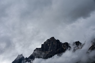 Low angle view of mountain against sky
