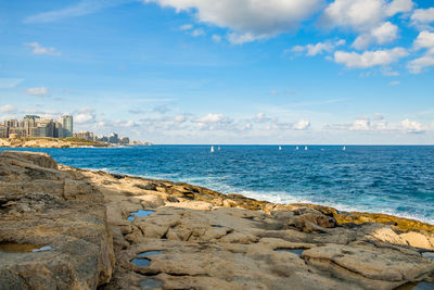 Scenic view of sea against sky