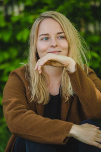 Portrait of beautiful young woman