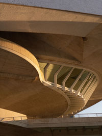 High angle view of spiral staircase