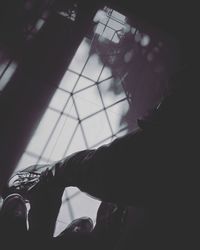 Close-up of man standing on floor