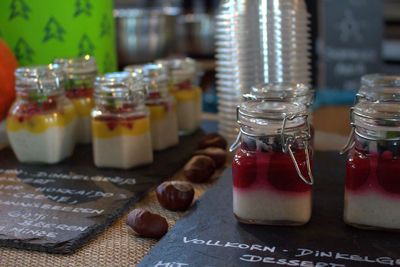 Close-up of drink on table
