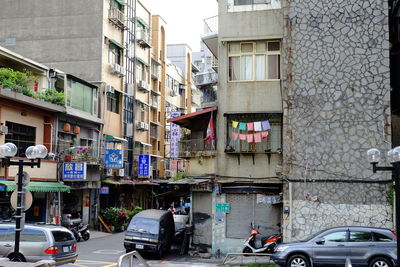 Cars parked on street