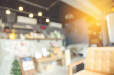 Defocused image of outdoor cafe