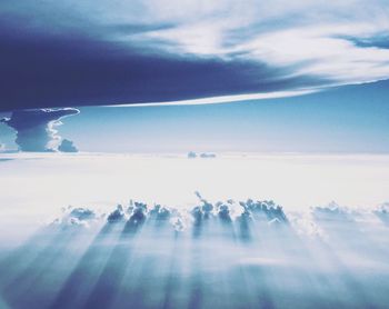 Scenic view of snow against sky