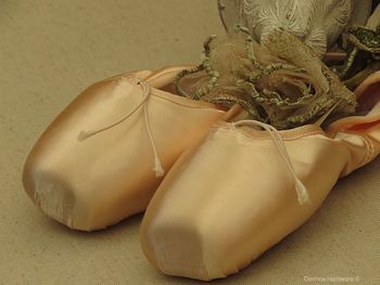 High angle view of shoes on table