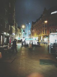 City street at night
