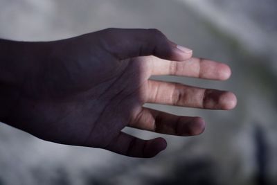 Close-up of human hand