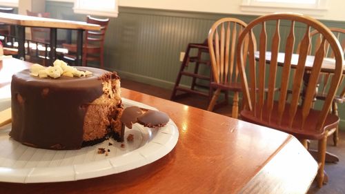 Close-up of dessert on table