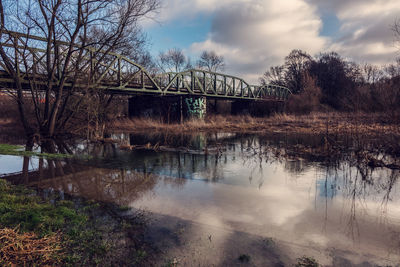 Reflection of clouds in water