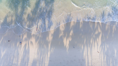 Aerial view of frozen sea