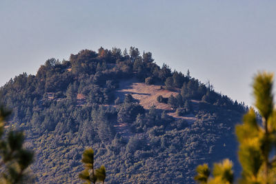 Scenic view of mountains against clear sky