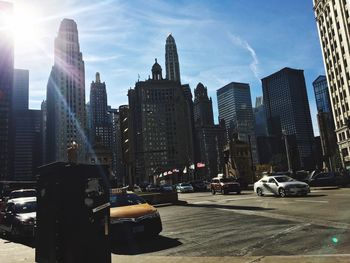 View of skyscrapers in city