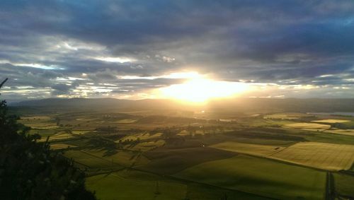 Sunset over landscape