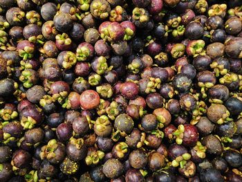 Full frame shot of blackberries in market